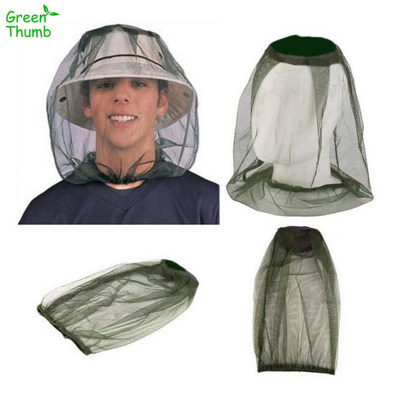 2pcs Anti-mosquito Mosquito Net Cap Insect-proof Fishing Cap Outdoor Hiking Camping Travel Dark Green Gauze Neutral Garden