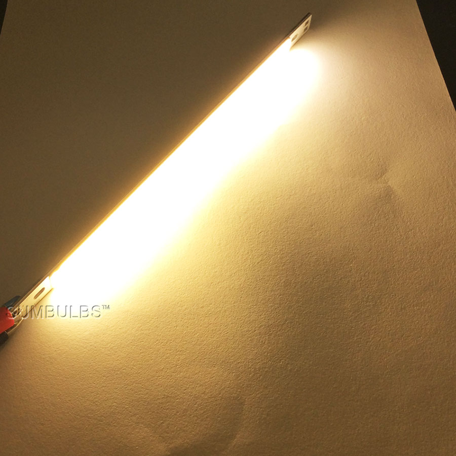 [Sumbulbs] 200x10MM 0422 10W luz LED COB tira lámpara DC 12-14V 1000LM verde amarillo rojo azul blanco cálido barra de luz blanca pura: Color blanco cálido