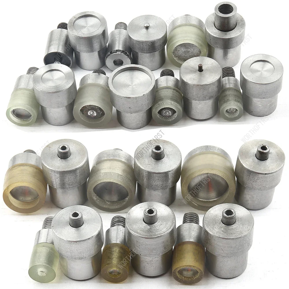 Pressa a mano piccola da tavolo multifunzionale o fustelle in metallo per bottoni automatici per borse per abbigliamento in pelle, jeans, accessori per cucire