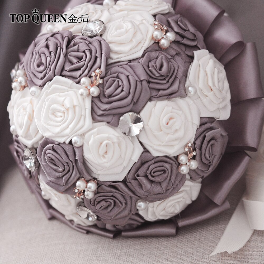 TOPQUEEN F2-A Bruiloft bloemen voor bruid Boeket voor de bruid kunstbloemen Boeketten voor vriendin Zijde bloem boeket