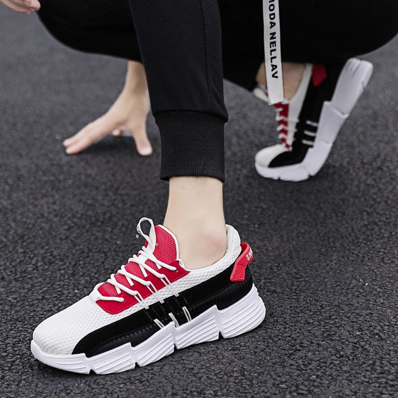 Luz Respirável Sapatos Badminton para Homens Lace-up Sapatos de Desporto de Tênis de Calçados esportivos de Treinamento Dos Homens Anti-Escorregadio sneakers