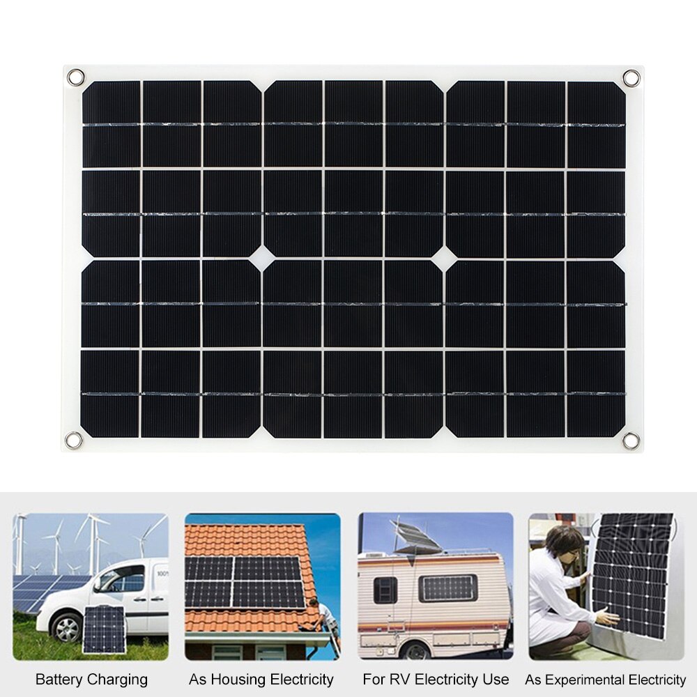 20W Flexible Solar Panel Battery Dual Output Solar Power Energy With USB Interface High Conversion Rate Solar Panel System