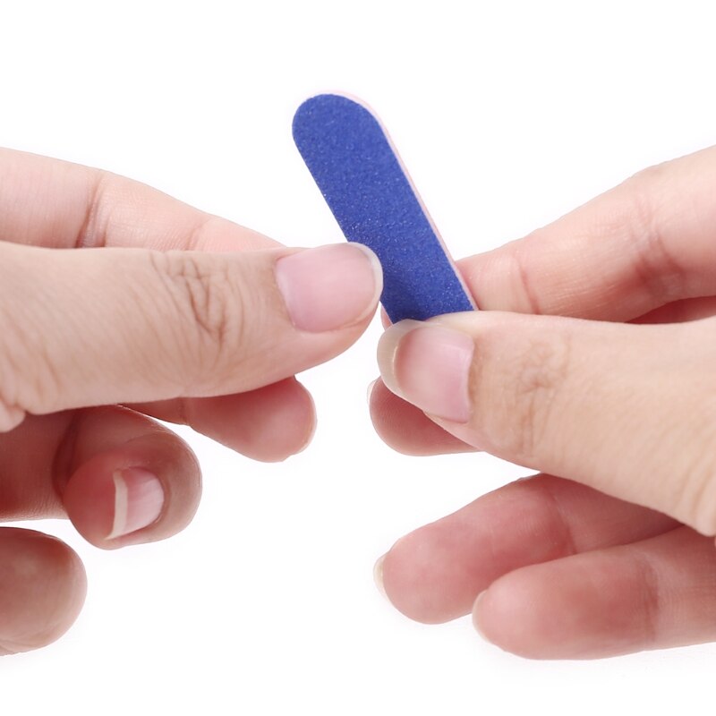 100 stk dobbeltsidede neglefiler engangs neglefil sæt manicure værktøj bærbar pedicure rasp grus mini nail art rejse