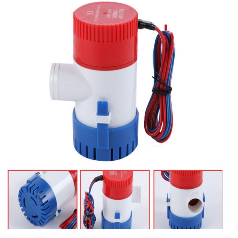 Bilge Pump 12V 350/500/750/1100GPH Water Pump Boat Seaplane motor homes houseboat