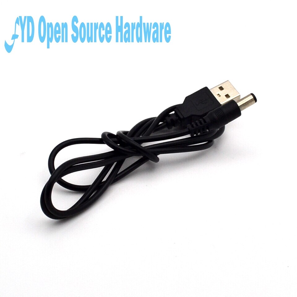 0.8M Barrel Jack Adapter - USB to 5.5mm, 5V USB + DC JACK Cable Wire(5.5x2.1mm)