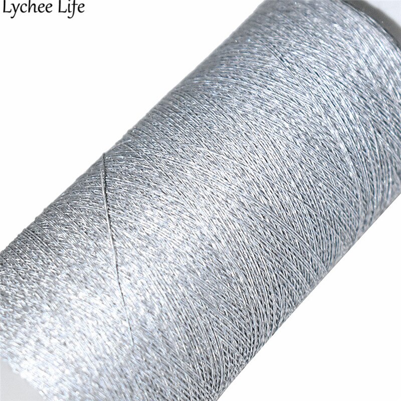 Lychee life reflekterende sytråd linje diy 1000m polyester håndlavede tråde sypose tøj tilbehør leverancer