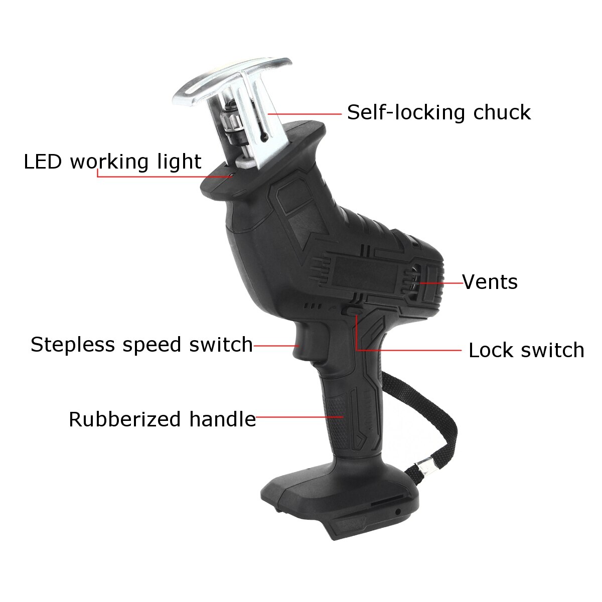 Reciprocating Saw Cordless Electric Saw for Wood Metal Plastic Cutting machine Power Saws for Makita 18V Battery ( no battery )