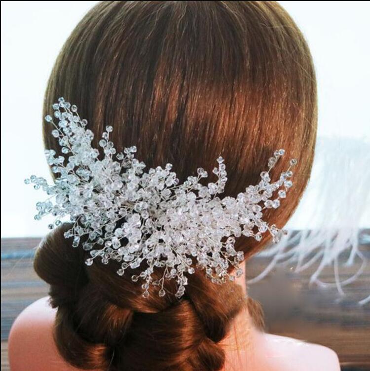 2pcs/lot White Red Acrylic Flower Bouquet For Wedding Bridal Headwear Artificial flower branch For Home Party Stable Craft DIY