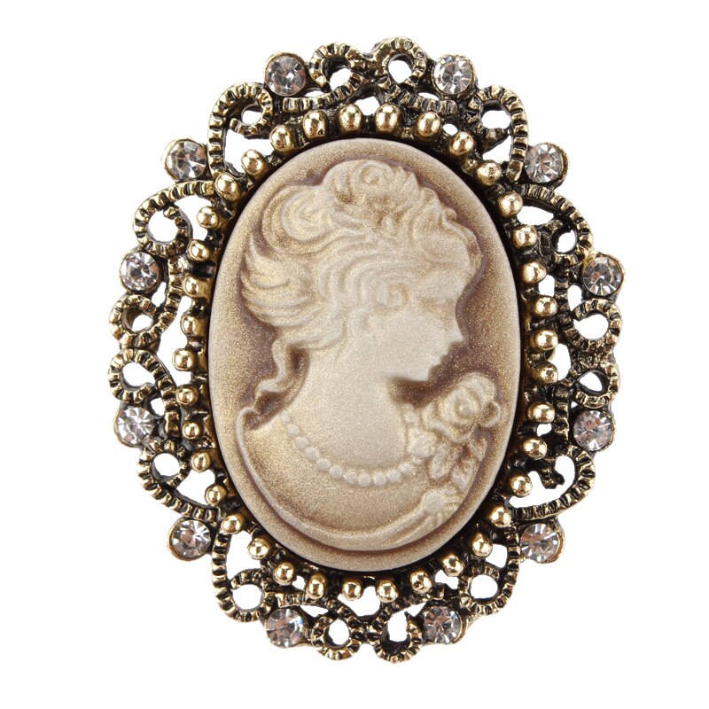 Weimanjingdian Fabriek Directe Verkoop Vintage Queen 'S Cameo Broche Pins Vrouwen Ornament Sieraden