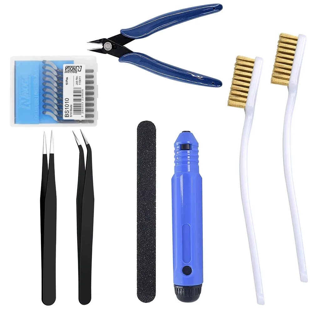 Multiple models 3D Printer Tool Kit Trimming Knife Scraper Cleaning Needle Tweezers Pliers Deburring Kit DIY 3D Printing Tools: WHITE