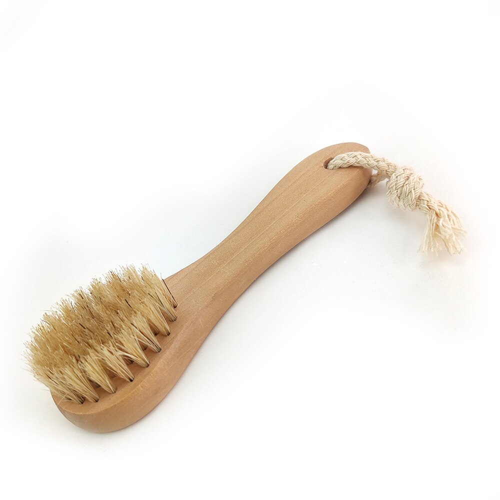 Cepillos exfoliantes de cerdas naturales para la cara, para cepillado y fregado en seco