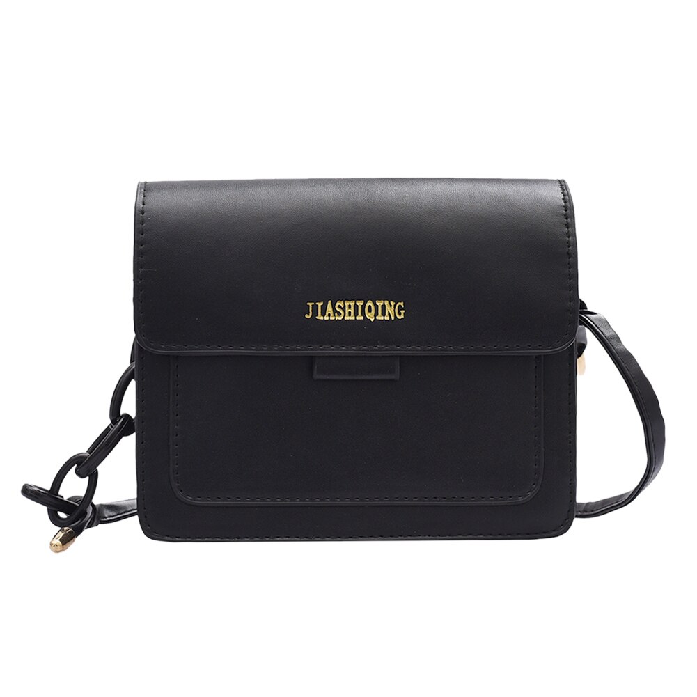 Hit Kleur Vrouwen Schoudertas Pu Reizen Dagelijks Vierkante Crossbody Handtassen Jeugd Dames Eenvoudige Veelzijdige Tas: Black