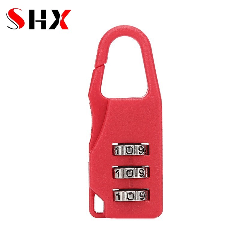 Mini candado de combinación de plástico, candado con dígitos, código, número, contraseña, candado de seguridad para viajes, candado para equipaje, gimnasio: Rojo