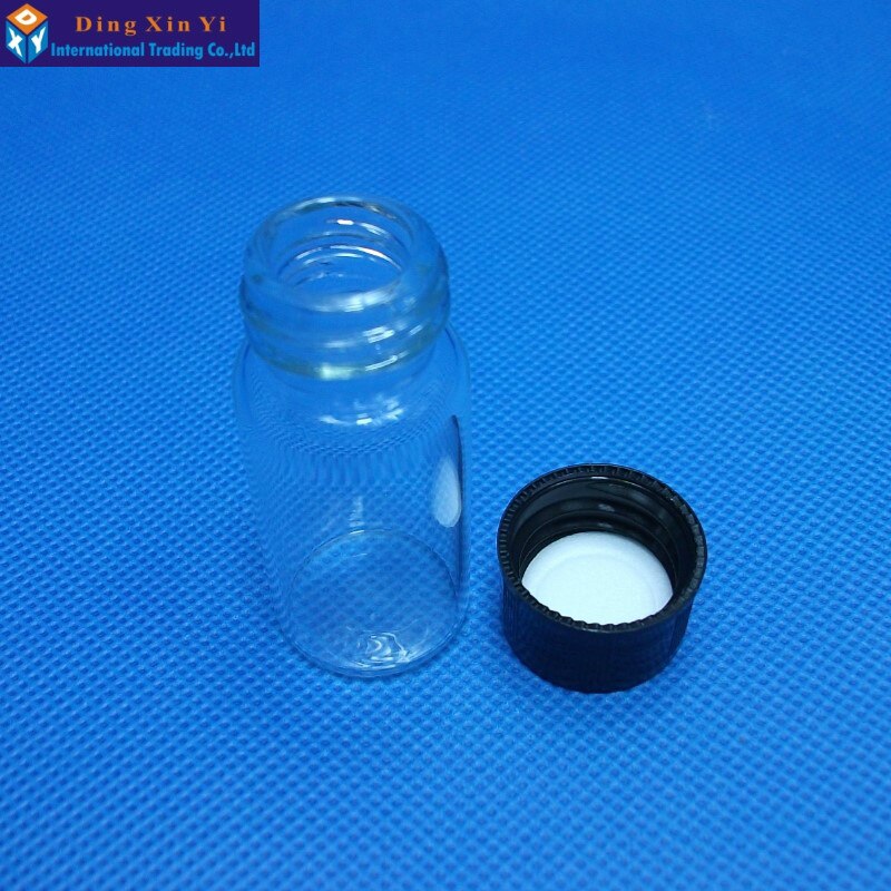 10ML10pcs/lot Glass Vials glass sample bottles Transparent Glass Bottle with cover High boron silicon bottle