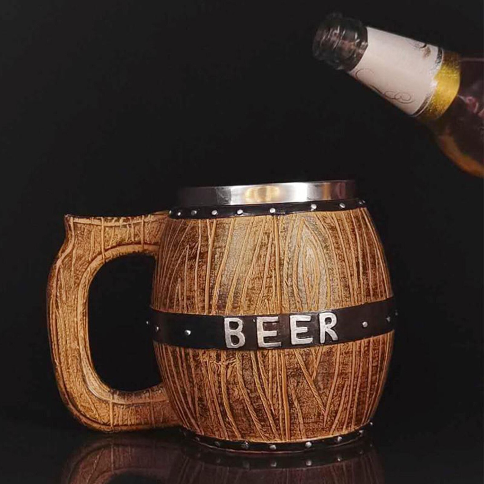 Handmade Beer Mug Stainless Steel Cup Wall Cocktail Mug for Bar Restaurant