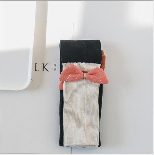 Spring and summer pair of needle children's nine-point pants with bow wings girls leggings: 6 / 5 to 7 year