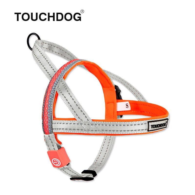 Touchdog koiran valjaat led valot koiran talutushihna heijastavat koiran kaulapannat valjaat koirille lemmikkitarvikkeet pienet keskisuuret koirat: Tdlh 00080e / L