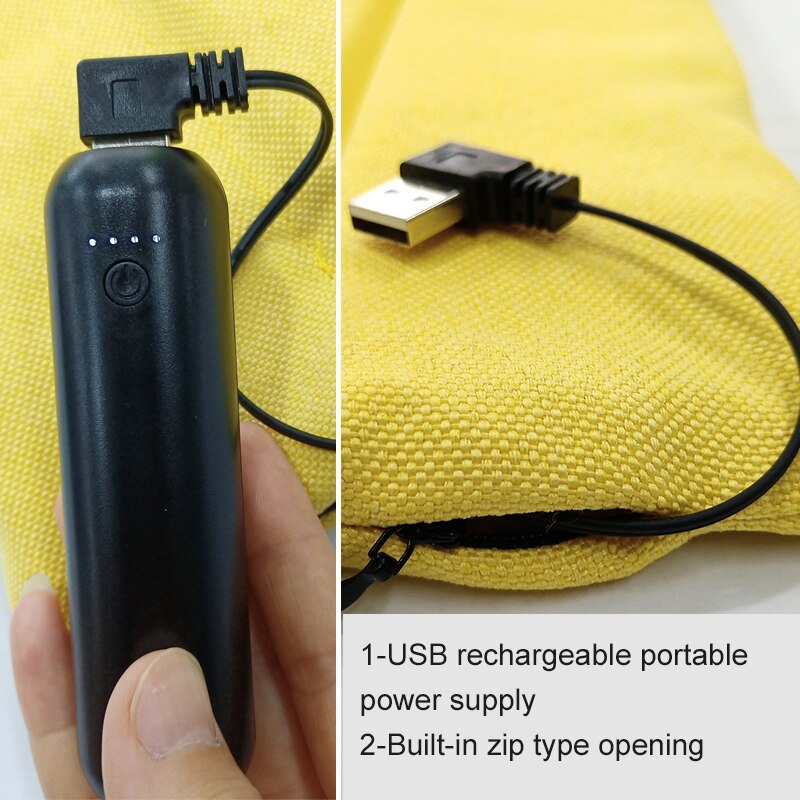 Coussin chauffant électrique en graphène USB, batterie Rechargeable, coussin de siège d&#39;extérieur en mousse à mémoire de forme, coussin de sol