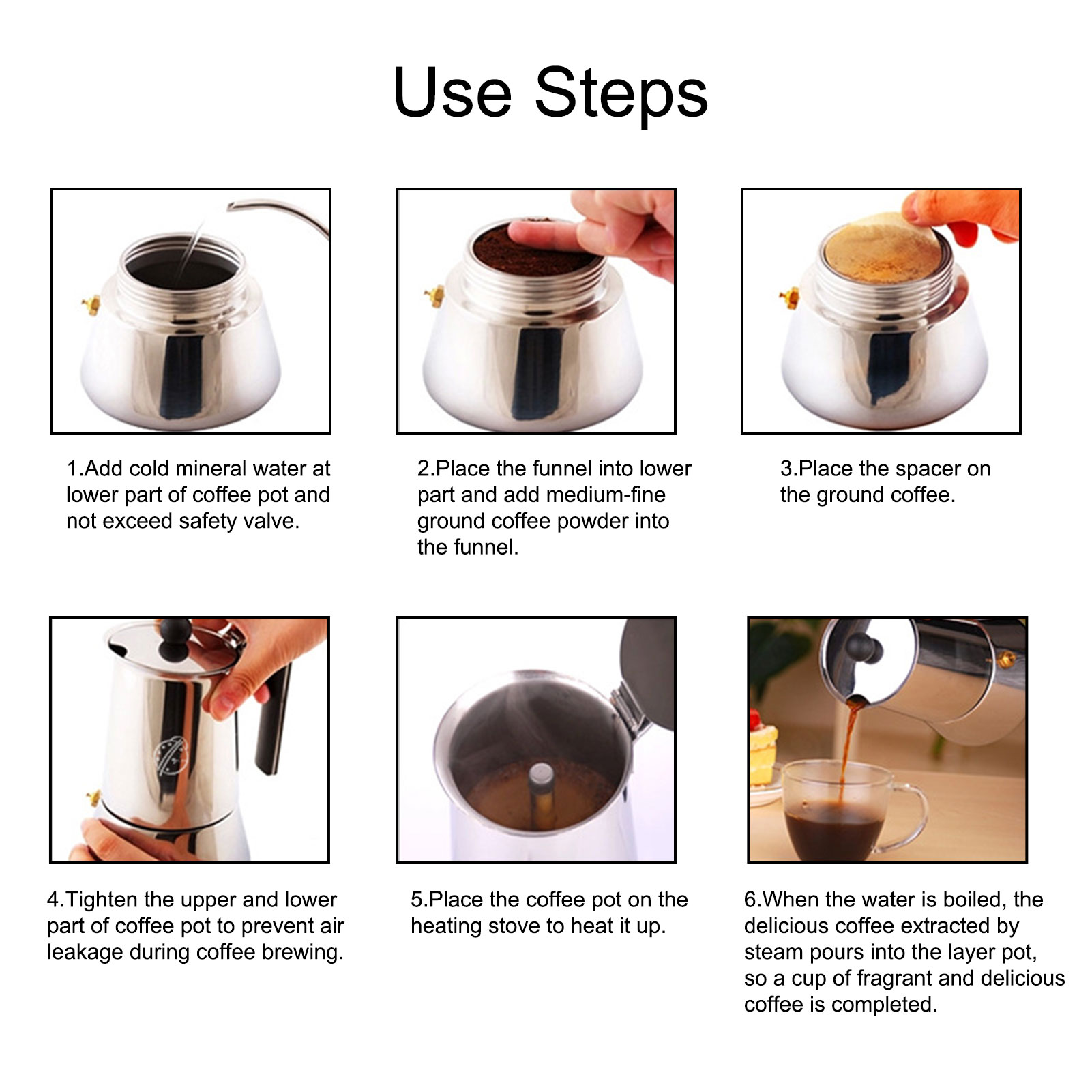 200/300Ml Rvs Koffiezetapparaat Percolator Pot Aluminium Koffie Machine