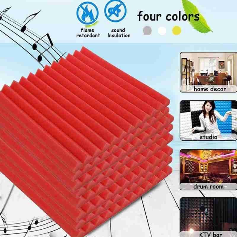 Geluidsisolatie Akoestische Studio Absorberende Wedge Foam 12 "X 12" X 1 "Tegels Wandpanelen Geschikt Voor Geluid studio Ktv