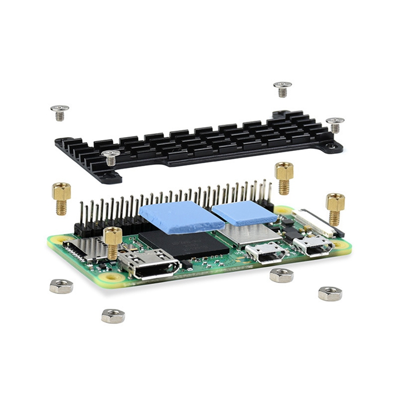 Kit de dissipateur thermique en aluminium avec coussin thermique, pour Raspberry Pi Zero 2 W /Zero