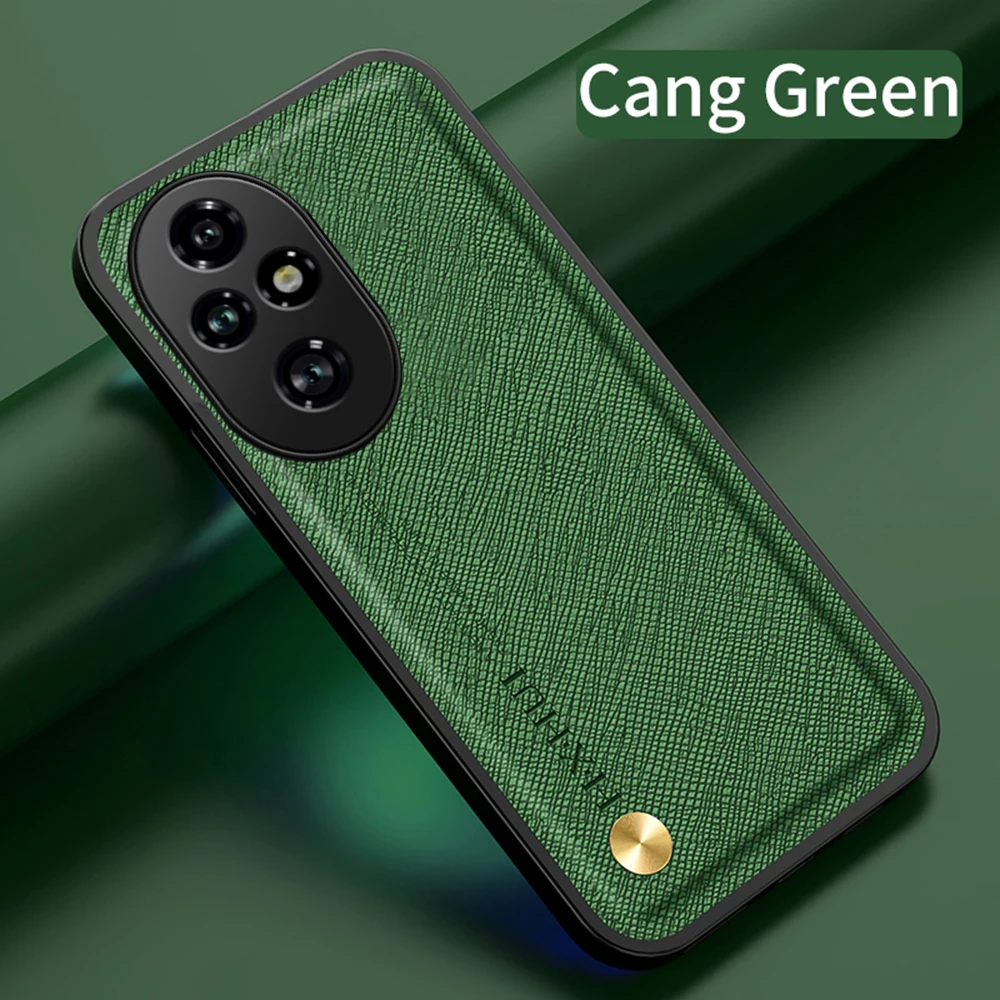 Suporte magnético para carro, capa de couro com textura de grão cruzado para honor200 honor 200 pro honar honer 200pro 5g 200pro, coque à prova de choque: alumínio / Marrom