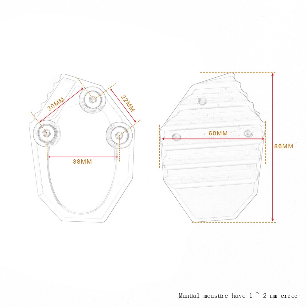 Extension de béquille de plaque d'élargissement de support latéral de moto en aluminium de Motoo-CNC pour KAWASAKI z900