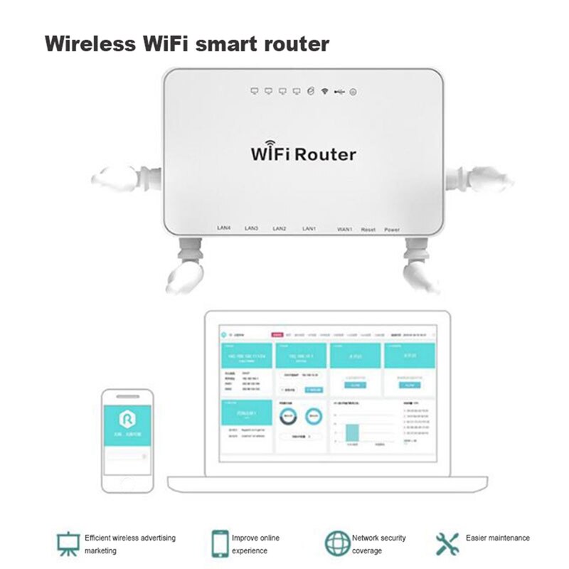 300Mbps Wireless WiFi Router 5Ports 2.4Ghz with 4 ... – Grandado