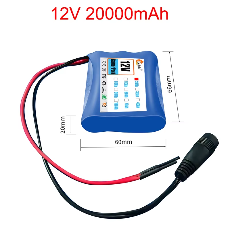 Batterie lithium-ion super aste avec chargeur, plaque de protection 3S1P, 12V, 20Ah, 12V, 100% mAh, 20000, DC 18650 V, , 12.6: Beige