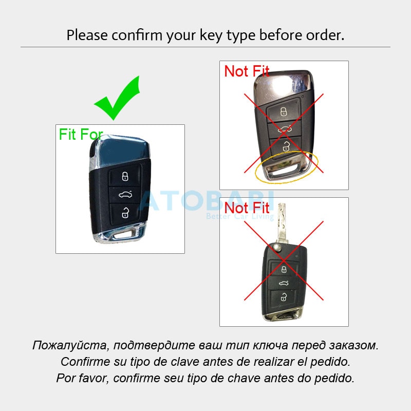 Funda de cuero TPU para llave de coche para VW Magotan Volkswagen Passat B8 Skoda Superb Kodiaq A7 llavero inteligente Protector de llavero remoto