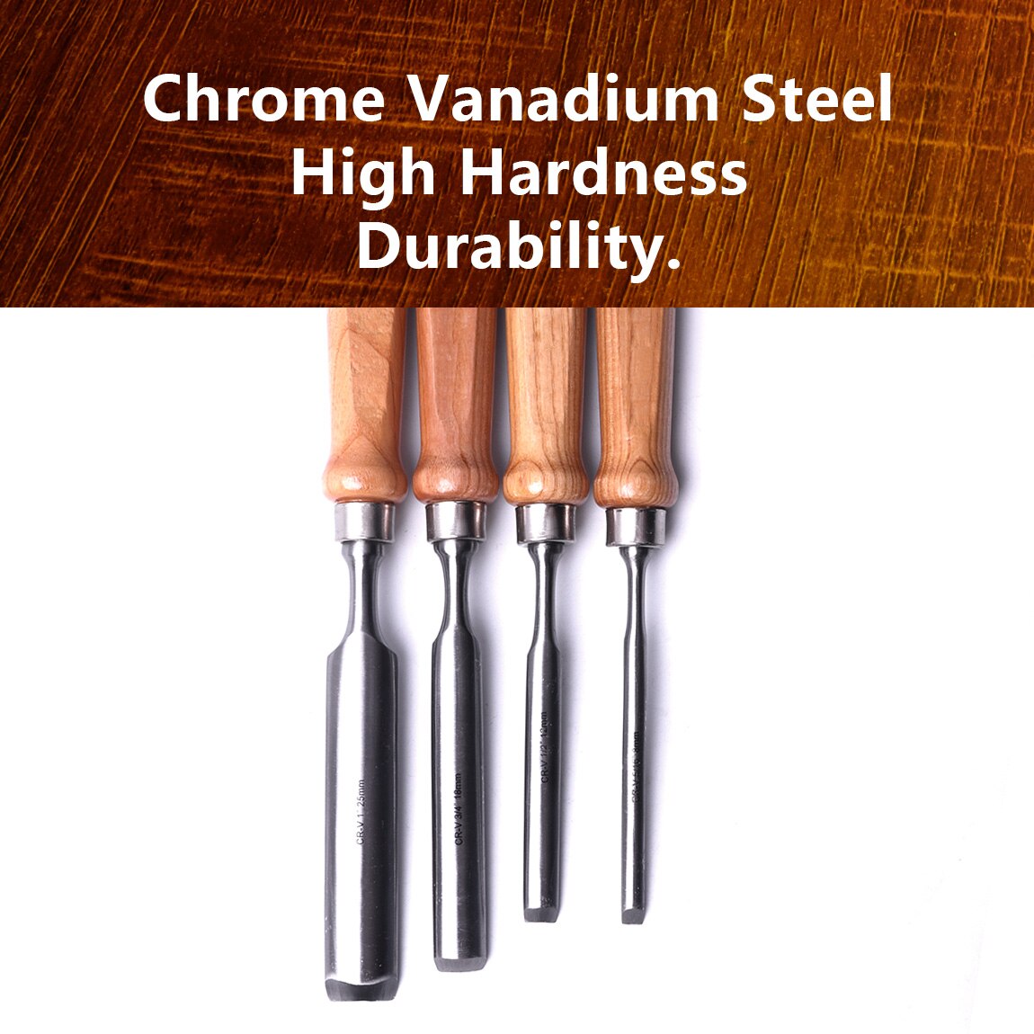 Semi-Circular Woodworking Chisel Set Chrome Vanadium Steel Carpenter Wood Carving Gouge Chisels Tool