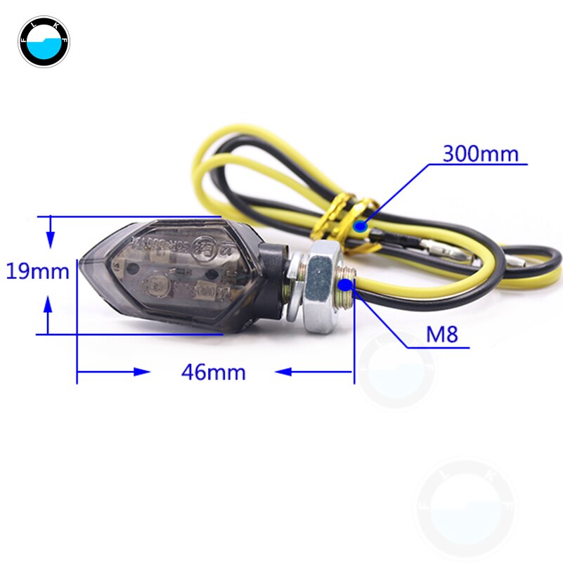 Luces LED de señal de giro para motocicleta, Mini indicadores de giro de 5 SMD, lente de humo intermitente ámbar, para Honda, Suzuki, Kawasaki, 2 uds.