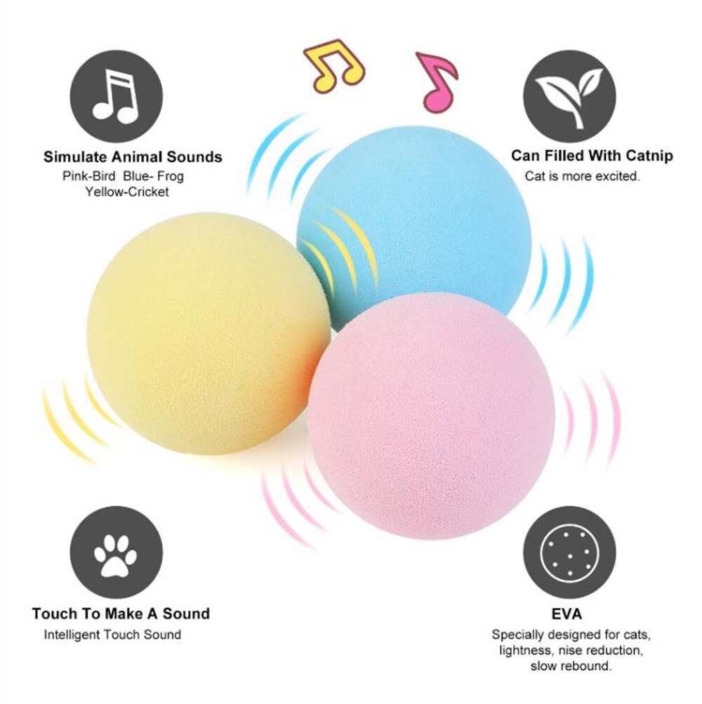 Balle d'apprentissage intelligente pour chat, jouet interactif, herbe-aux-chats, chaton