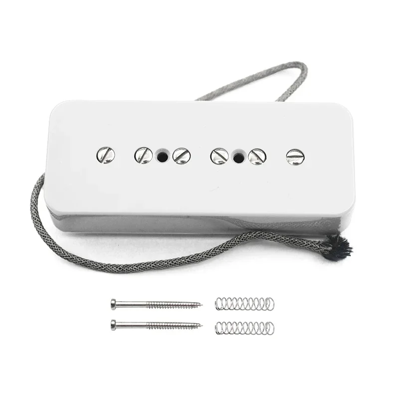 Vintage alnico 2 p90 soapbar gitarpickup, alnico ii pickup for 6- strengs elektrisk gitar, gitartilbehør: Rød