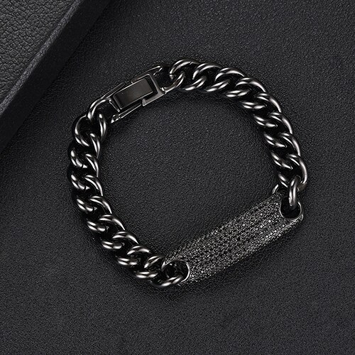 GODKI Trendy Link Chain Bracelet - Geometric Charm - Women's Bohemian Beach Jewelry: Black