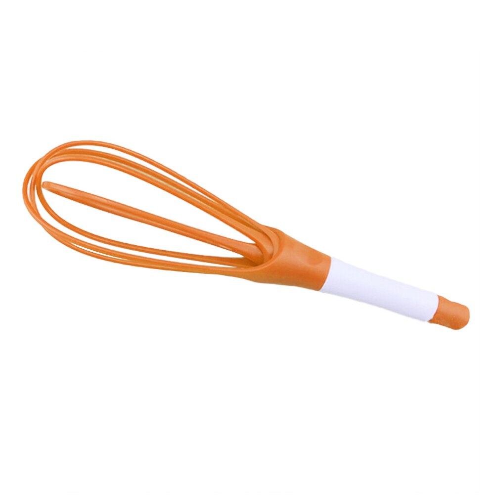 Multi-function Egg Laying Device Rotatable Egg Beating Egg Mixer Folding Egg Device Bake Tool Kitchen Gadget: Orange