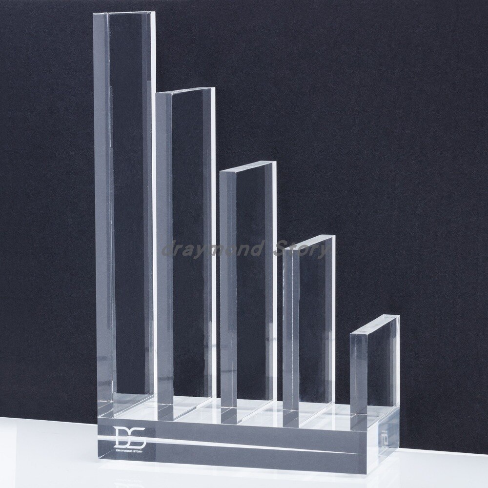 Gold Acrylic Desk Set Assortment - 1)Clear Acrylic File Organizer 1) + Acrylic Memo Pad Note Holder