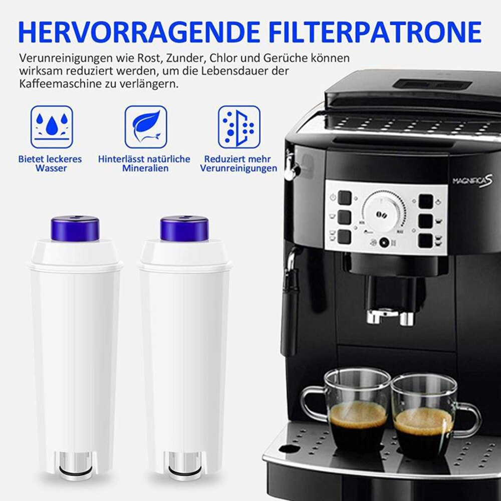 Kaffefilter udskiftning til delonghi filter dlsc 002,  dls  c002,  kompatibel med ecam, esam, etam, bco ,ec680,ec800 2 pakker