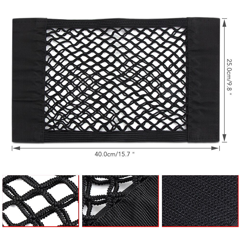 Red de almacenamiento de asiento del maletero para coche, bolsa de bolsillo para DACIA SANDERO STEPWAY Dokker Logan Duster Lodgy: B type 40x25CM