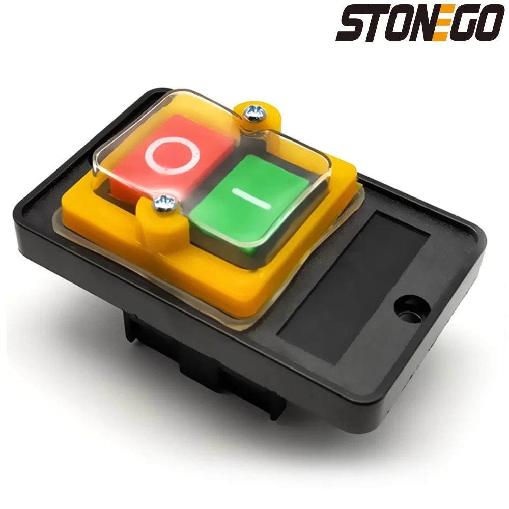 STONEGO Wasserdichter Druckschalter, Autowaschanlage, Pressmaschine, Schleifen, SäGen, Maschine, Schlauchmaschine, Steuerschalter