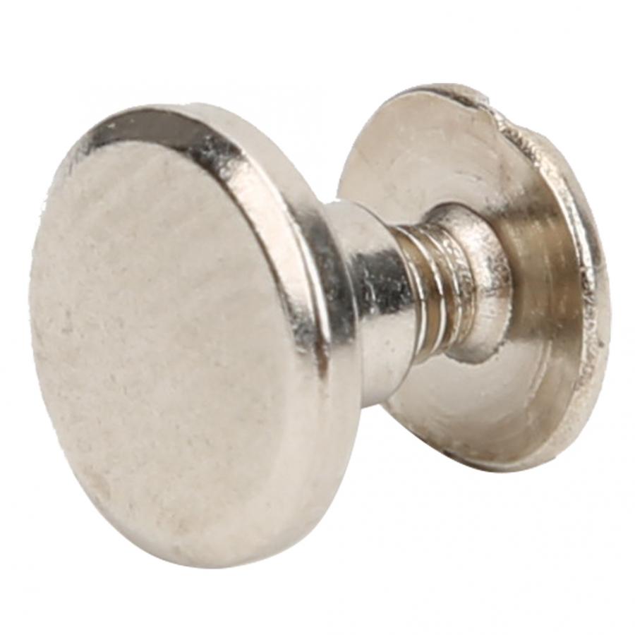 50 Sets 6.5mm Brass Stud Screw Flat Head Studs Screws Nail Rivets DIY Stud Screw Nail Rivets Leather Craft Fastener Screwback