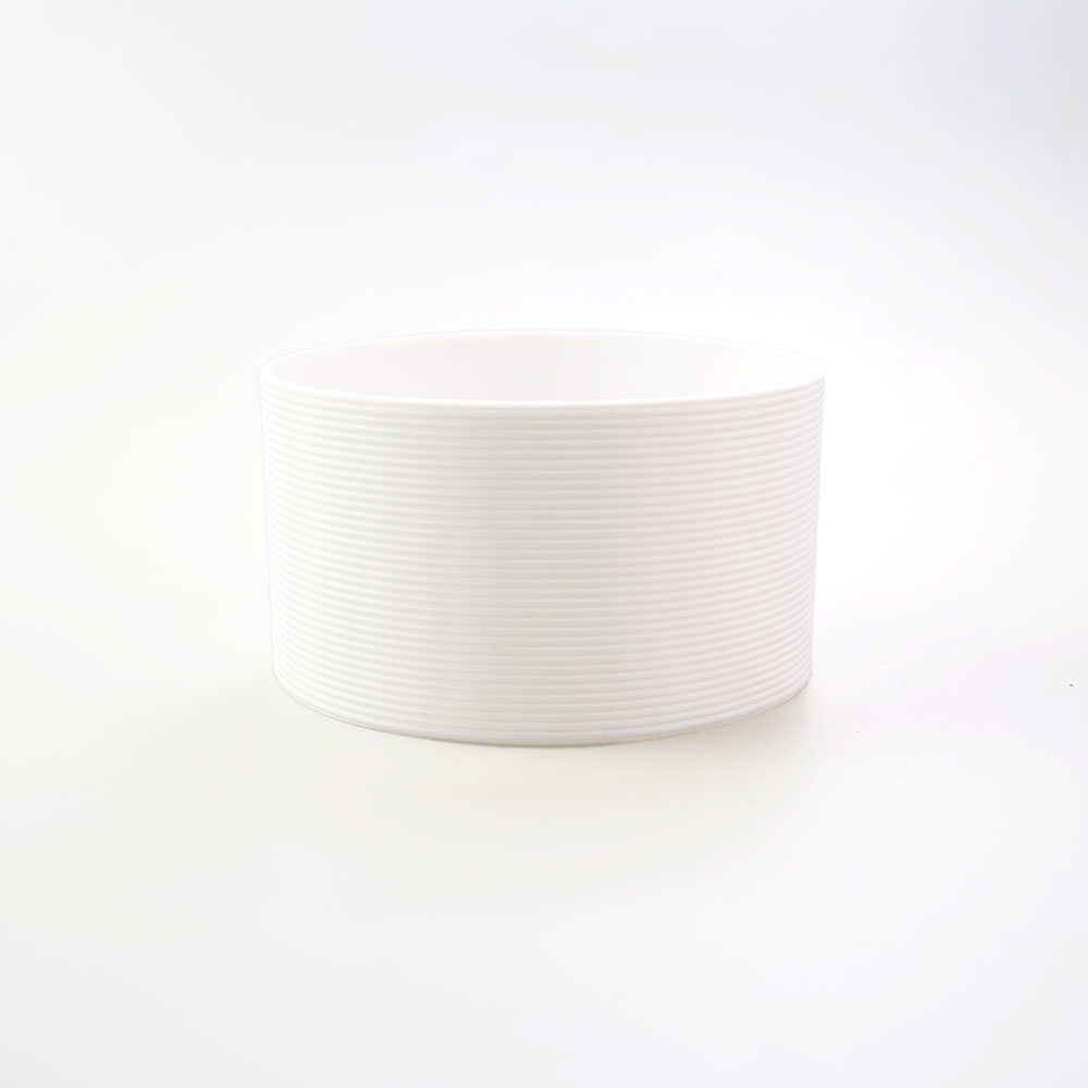 16 Kleuren 8.5Cm Siliconen Cup Cover Strepen Antislip Warmte Voor Glas Cup Mouwen 85Mm Geïsoleerde Water fles Cup Mouwen: Light Grey