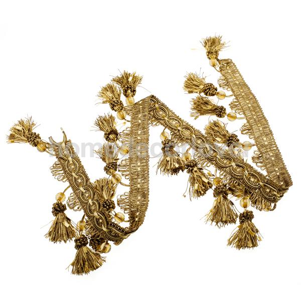 Bead Tassel Fringe Trim Upholstery Drapery Window Door Curtain Edge Trim Gimp