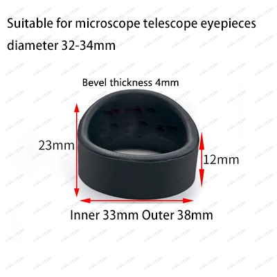 2 PCS 28-36mm Various Soft Rubber Eyepiece Eye Shields Eye Cups Guards Binoculars Microscope Telescope Night Vision Eye Cups: grey
