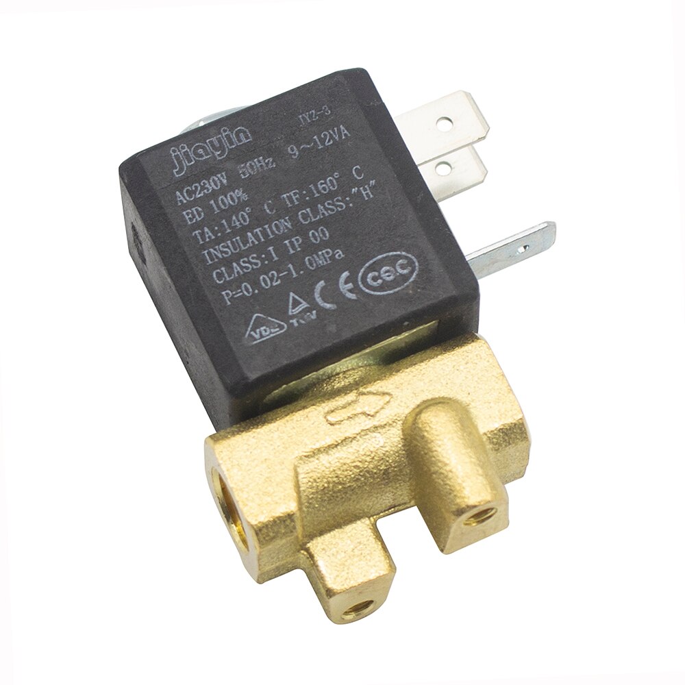 Jiayin JYZ-3 normalmente cerrado 2/2 vías 3mm rosca interna de acción directa AC 230V G1/8 "válvula solenoide de agua de vapor de latón