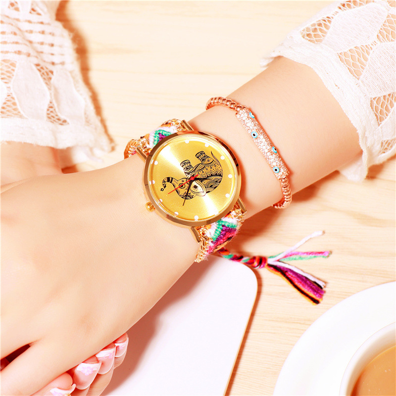 Montre à Air pour femmes, Style ethnique, tissé à la main, chaîne en laine, attrape-rêve, Simple, , bijoux, bricolage