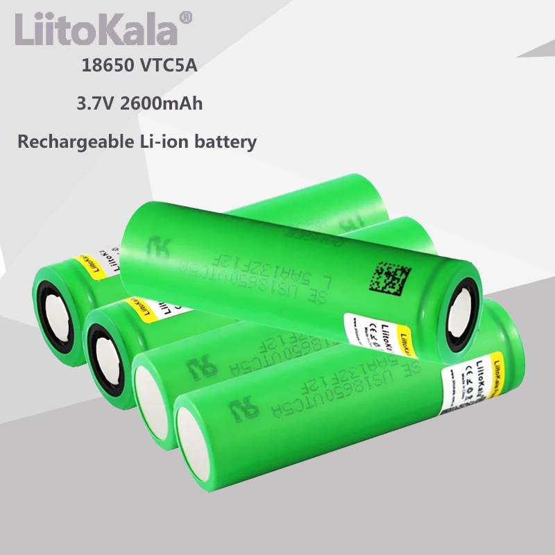 Hot liitokala 3.7V 2600mAh VTC5A batteria ricaricabile agli ioni di litio 18650 muslim35 giocattoli torcia elettrica