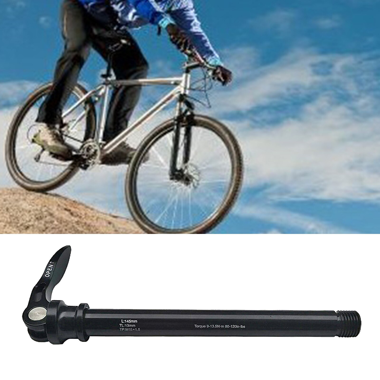 Road Bike Rear Thru Axle Release Hub Conversion Skewer Adapter for Bicycle