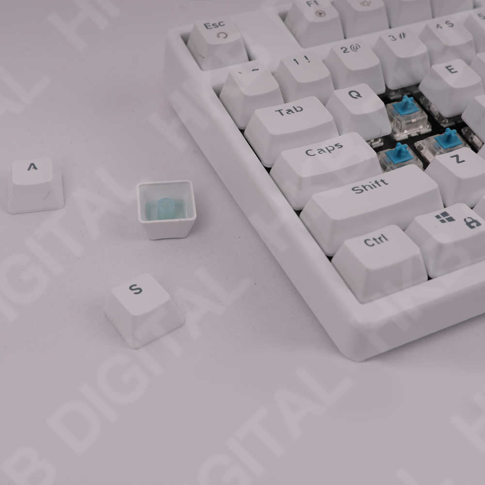 Mechanical Keyboard Keycaps White Color Transparent Backlight OEM Profile for GK61 Anne Pro 2 60% 68% 80% Keyboard PC Game