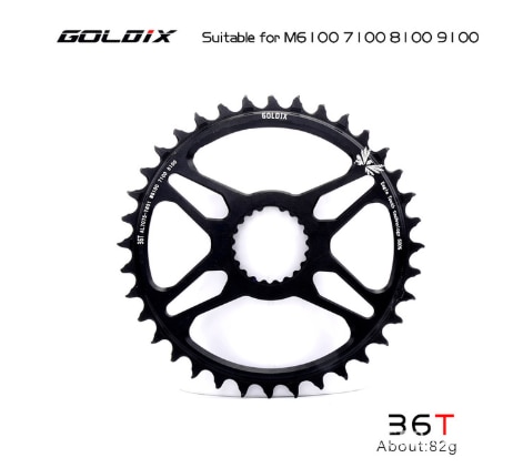 Direct Mount Mtb Kettingblad 32T 34T 36T 38T 40T Mountain Fiets Kettingwiel Voor M6100 M7100 m8100 M9100 12 Speed Crankstel: 36T